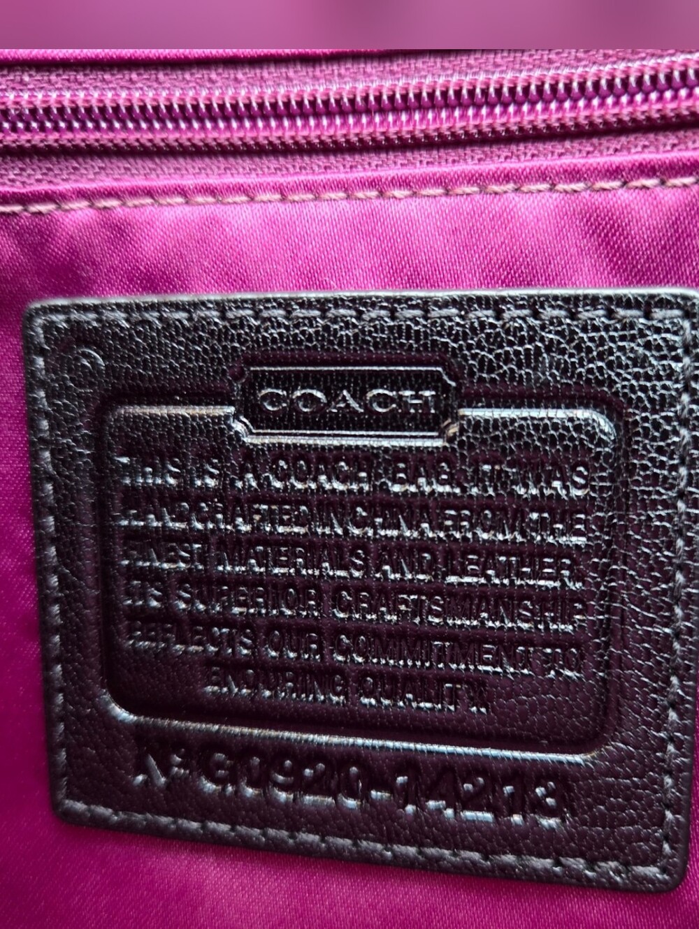 Coach - Kristin Large 14" Long Black Leather Clutch With Gold Hardware - Picture 9 of 16